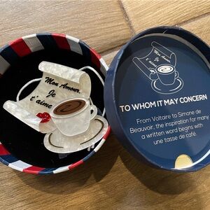 Erstwilder To Whom it May Concern collectible brooch in original box